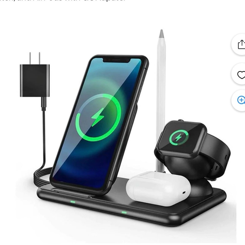 Tekpluze 4 in 1 Fast Charging Wireless Charger for Apple Products